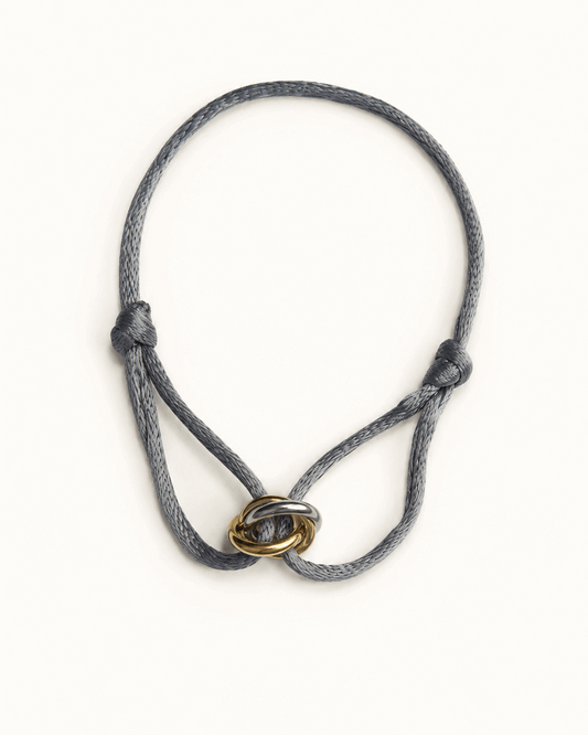 צמיד ROPE‏ - אפור/כחול