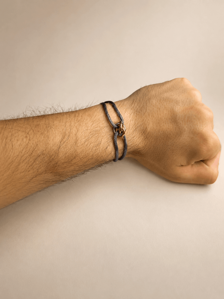 צמיד ROPE‏ - אפור/כחול