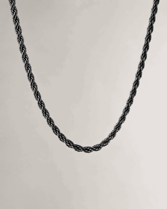 שרשרת CROWN‏ - 3 מ"מ שחור
