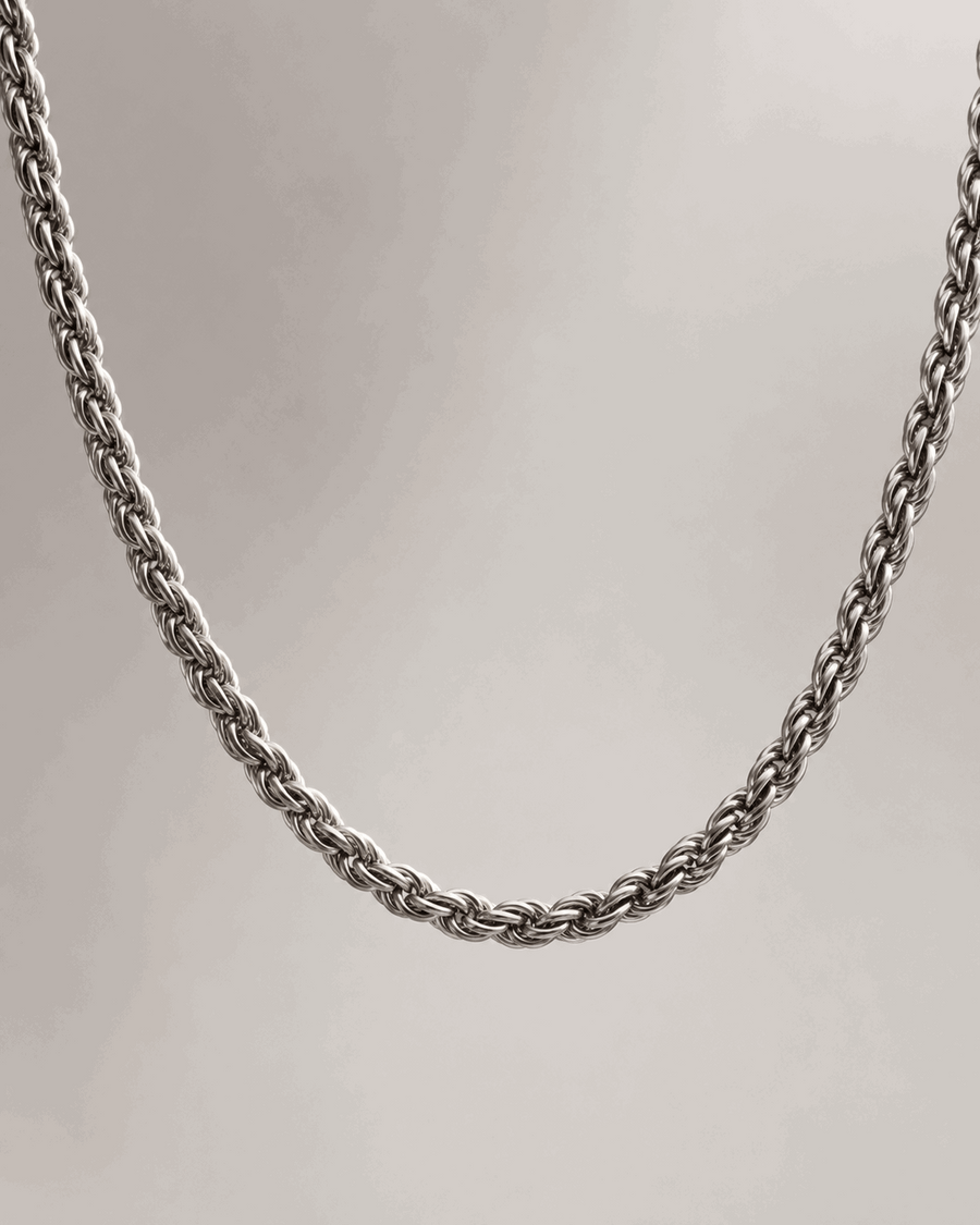 שרשרת CROWN‏ - 5 מ"מ כסף