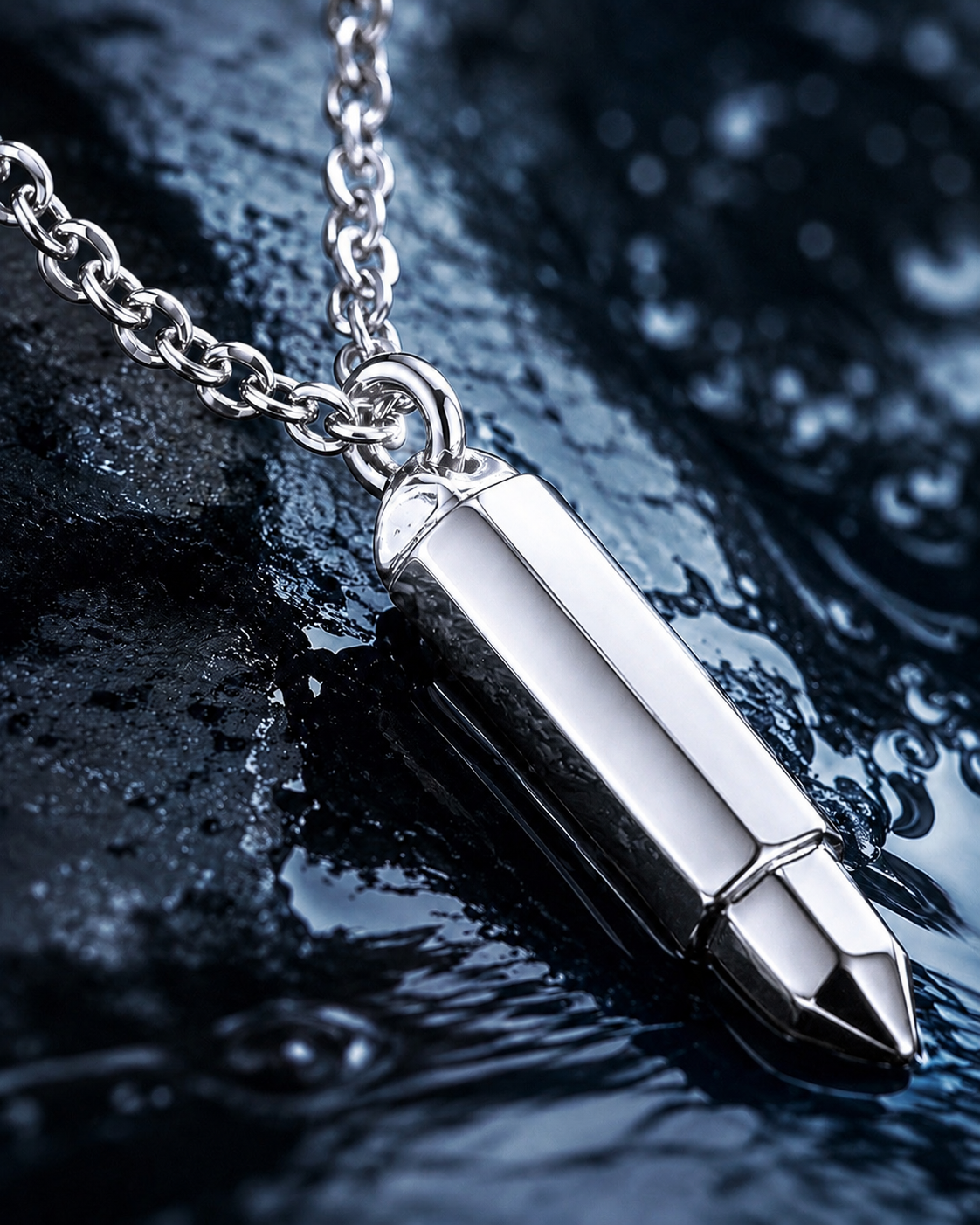 שרשרת BULLET‏- 2 מ"מ כסף
