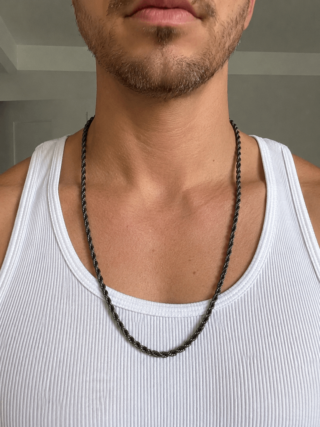 שרשרת CROWN‏ - 5 מ"מ שחור
