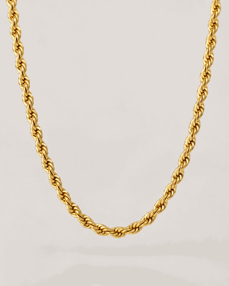 סט צמיד ושרשרת CROWN – זהב 4 מ״מ